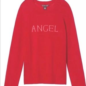 NWT Pink Victoria’s Secret “angel” logo  sweater L